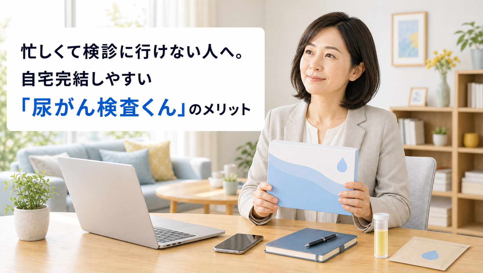 忙しくて検診に行けない人へ。自宅完結しやすい「尿がん検査くん」のメリット