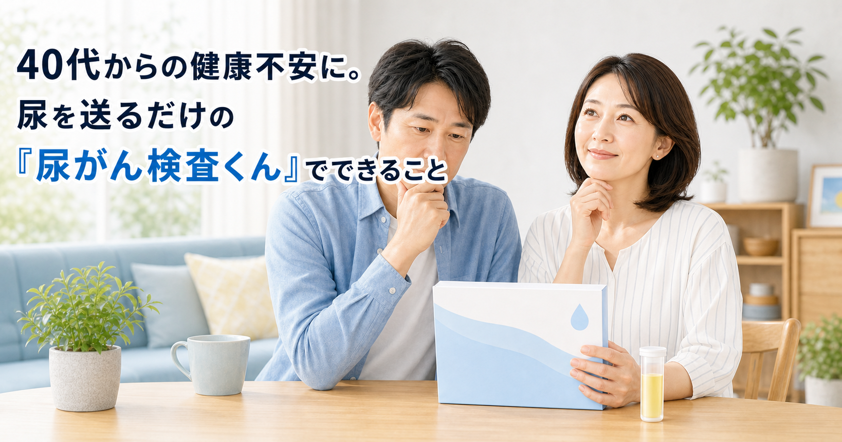 40代からの健康不安に。尿を送るだけの「尿がん検査くん」でできること